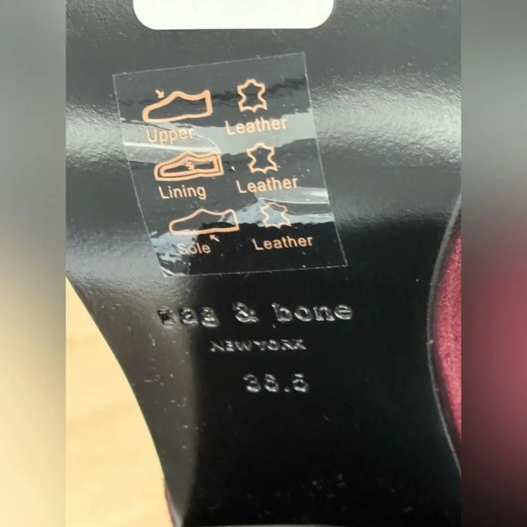 Rag & Bone wine suede ankle HARROW BOOT celebrity favorite size 6.5 - Picture 11 of 15